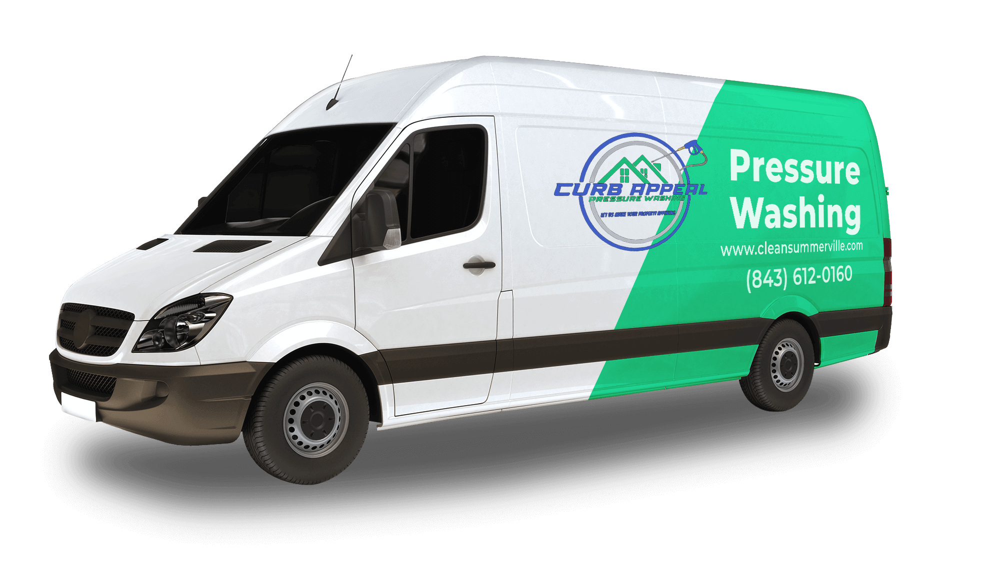 Curb Appeal Pressure Washing Company Van